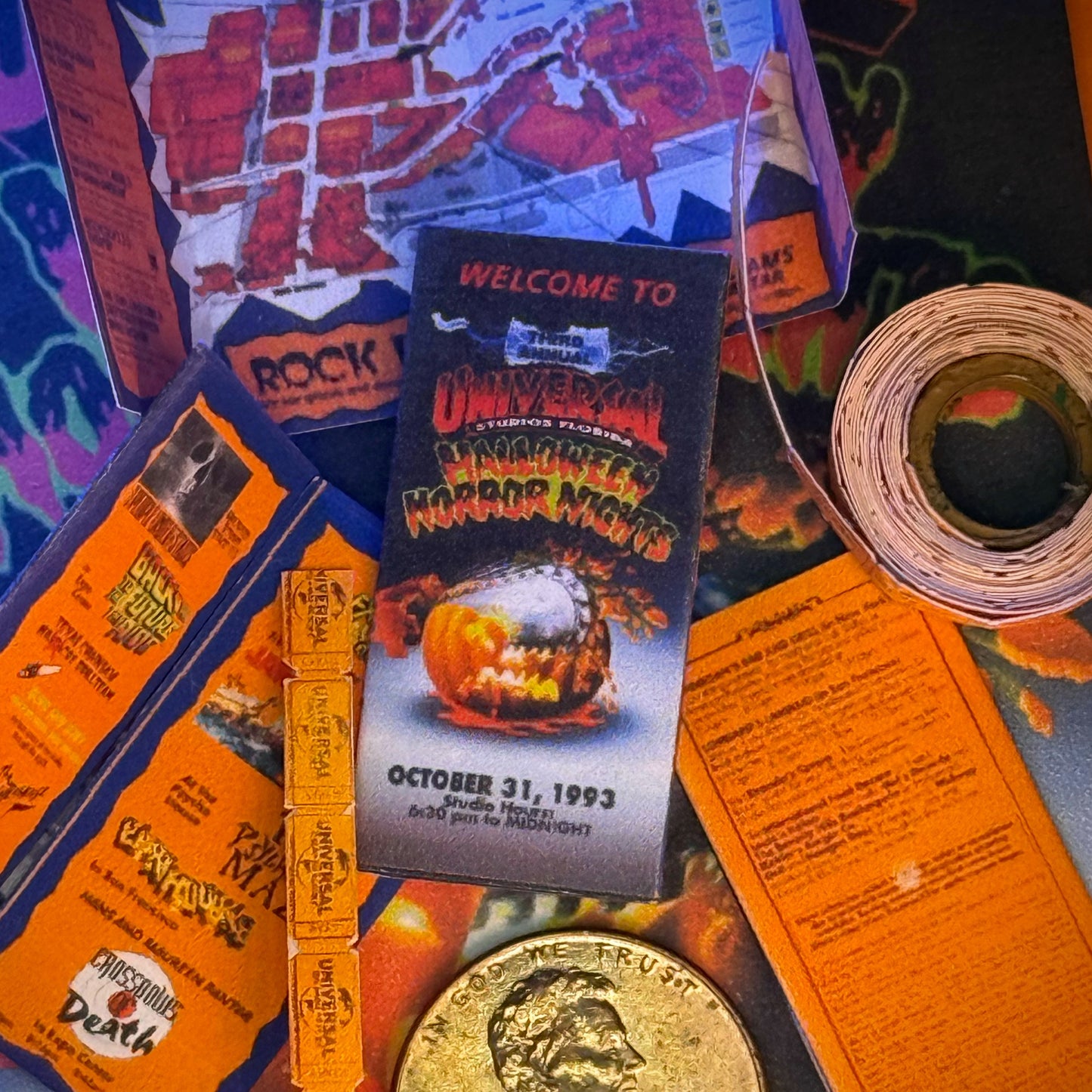 Morbid Minis: 3rd Annual Halloween Horror Nights ‘93 Mini Paper Map