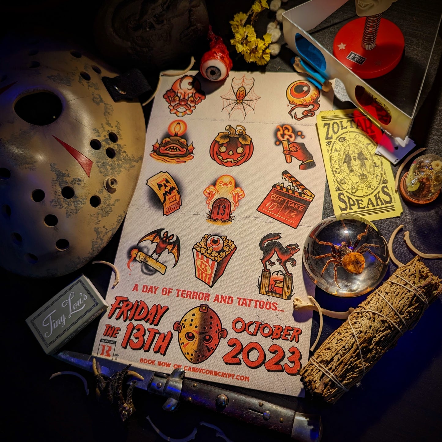 Friday the 13th Tattoo Flash Print