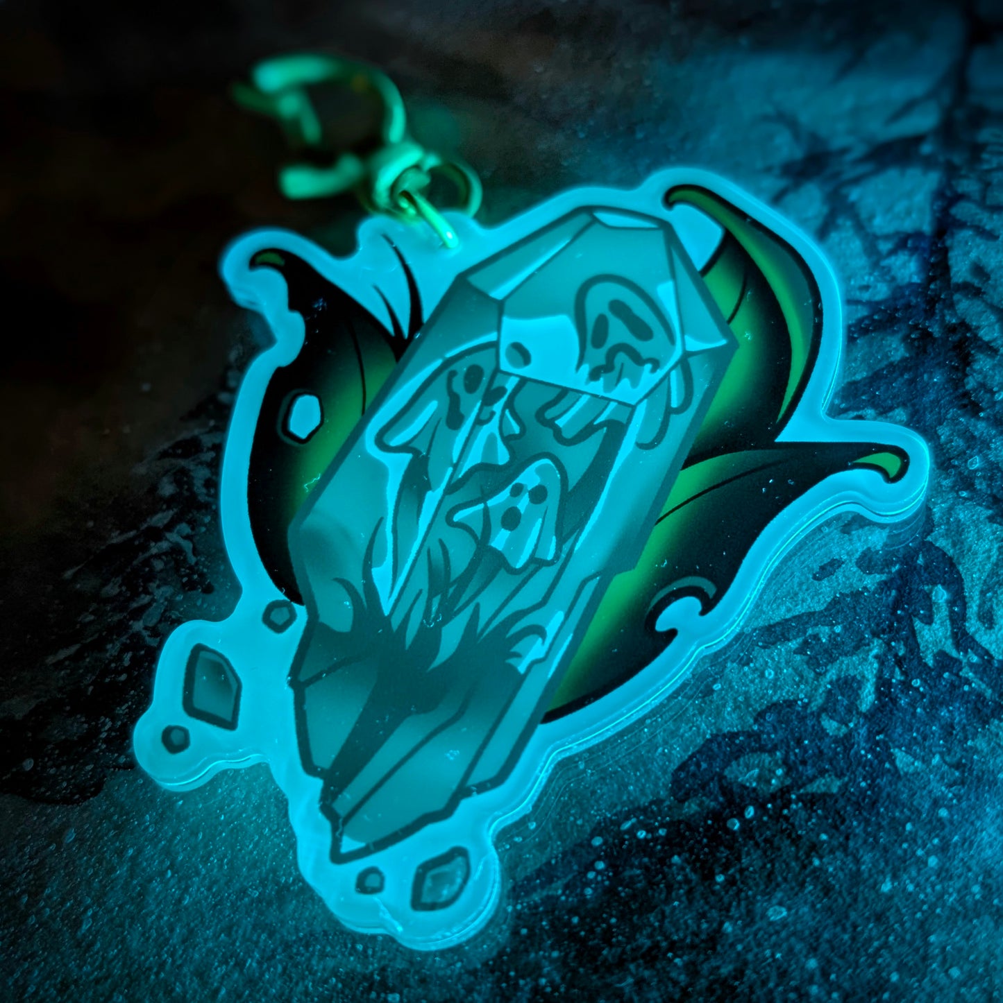 Crystalized Fungeist Glow-in-the-Dark Keychain