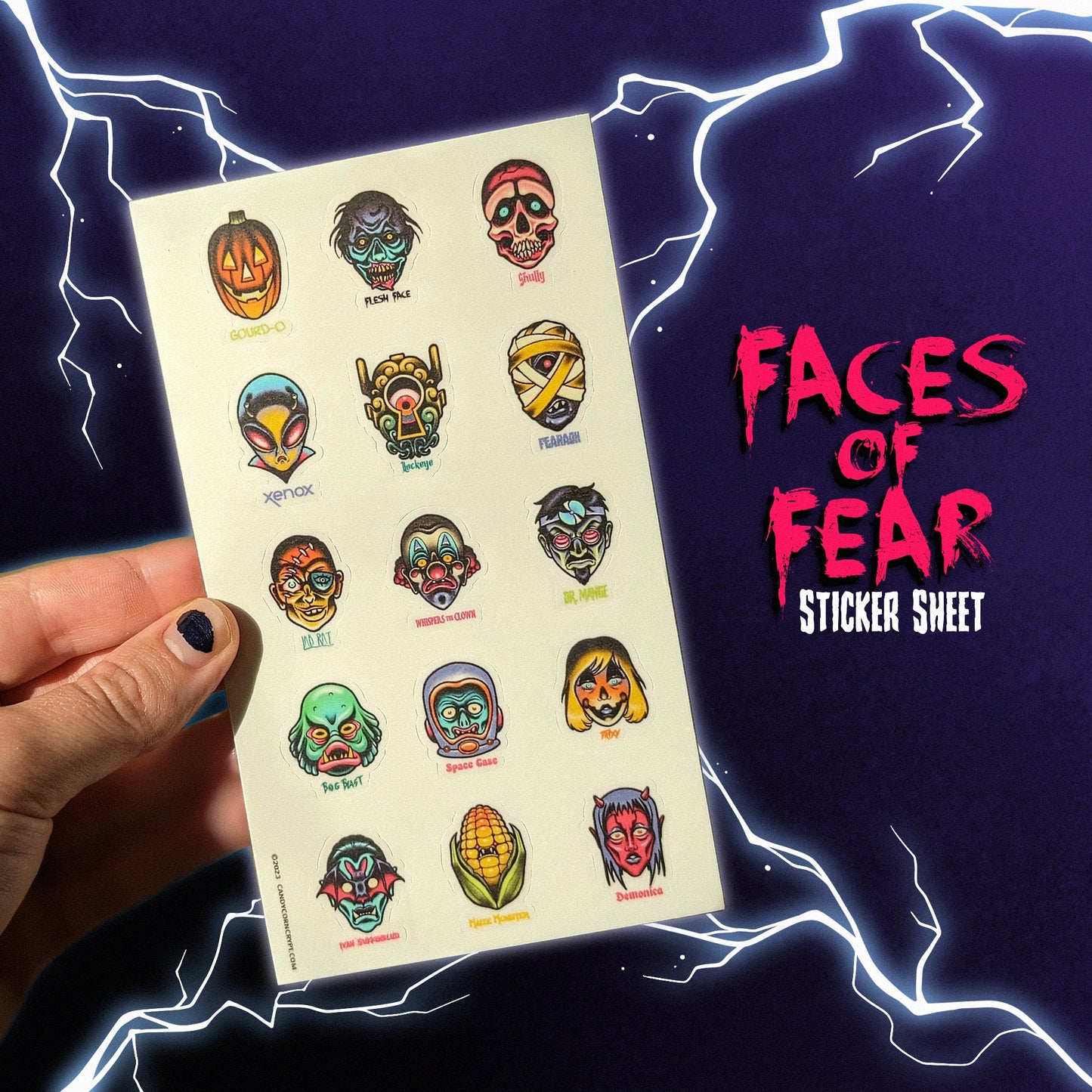Faces of Fear Sticker Sheet