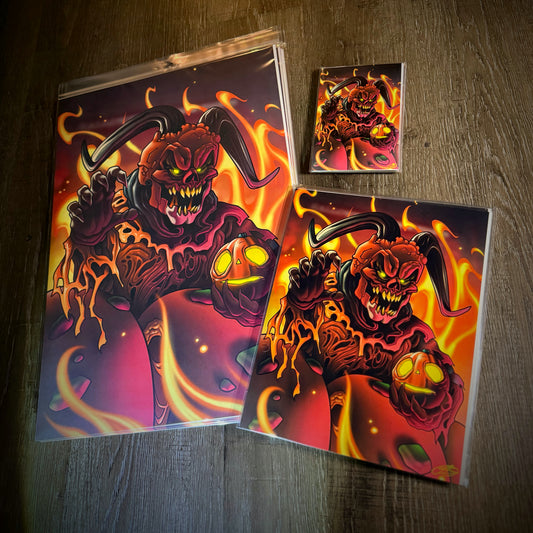Halloween Horror Nights: Pumpkin Lord Mini Print