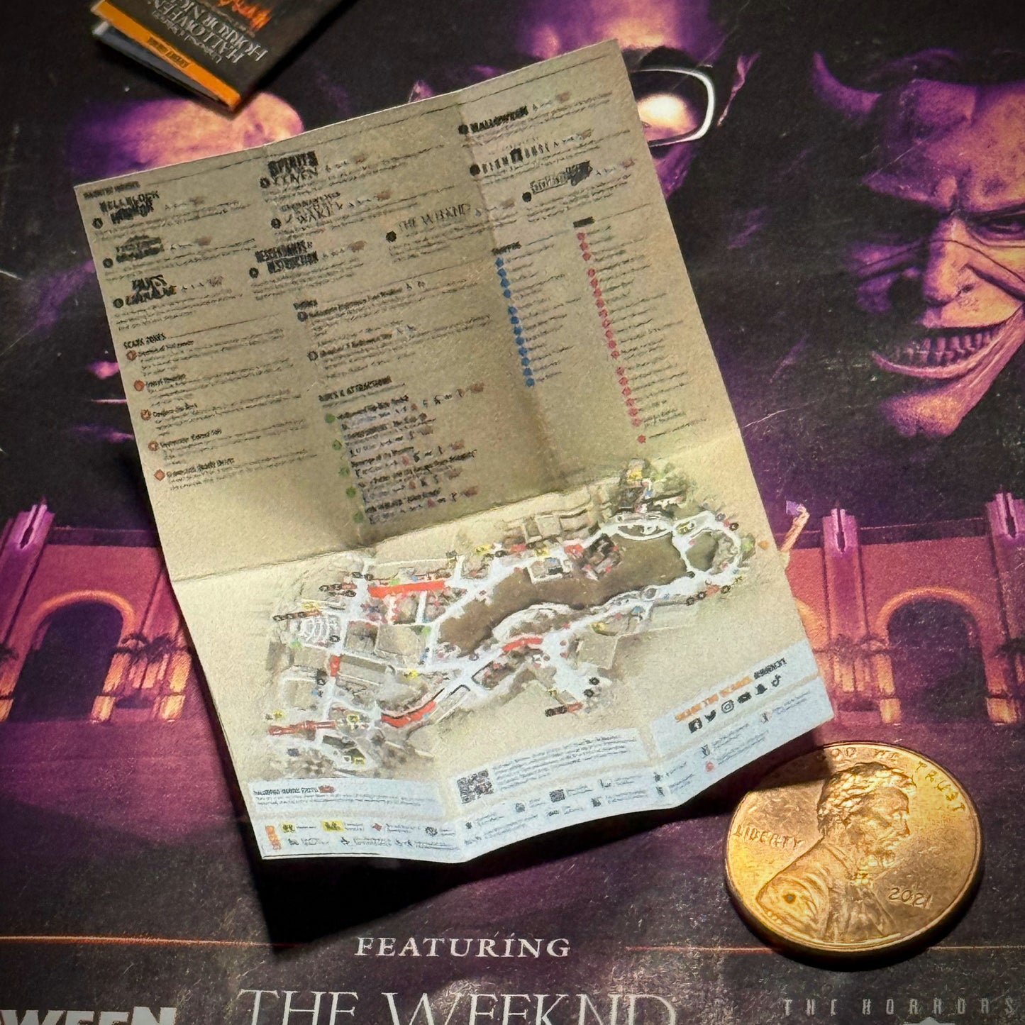 Morbid Minis: Halloween Horror Nights 31 Paper Map
