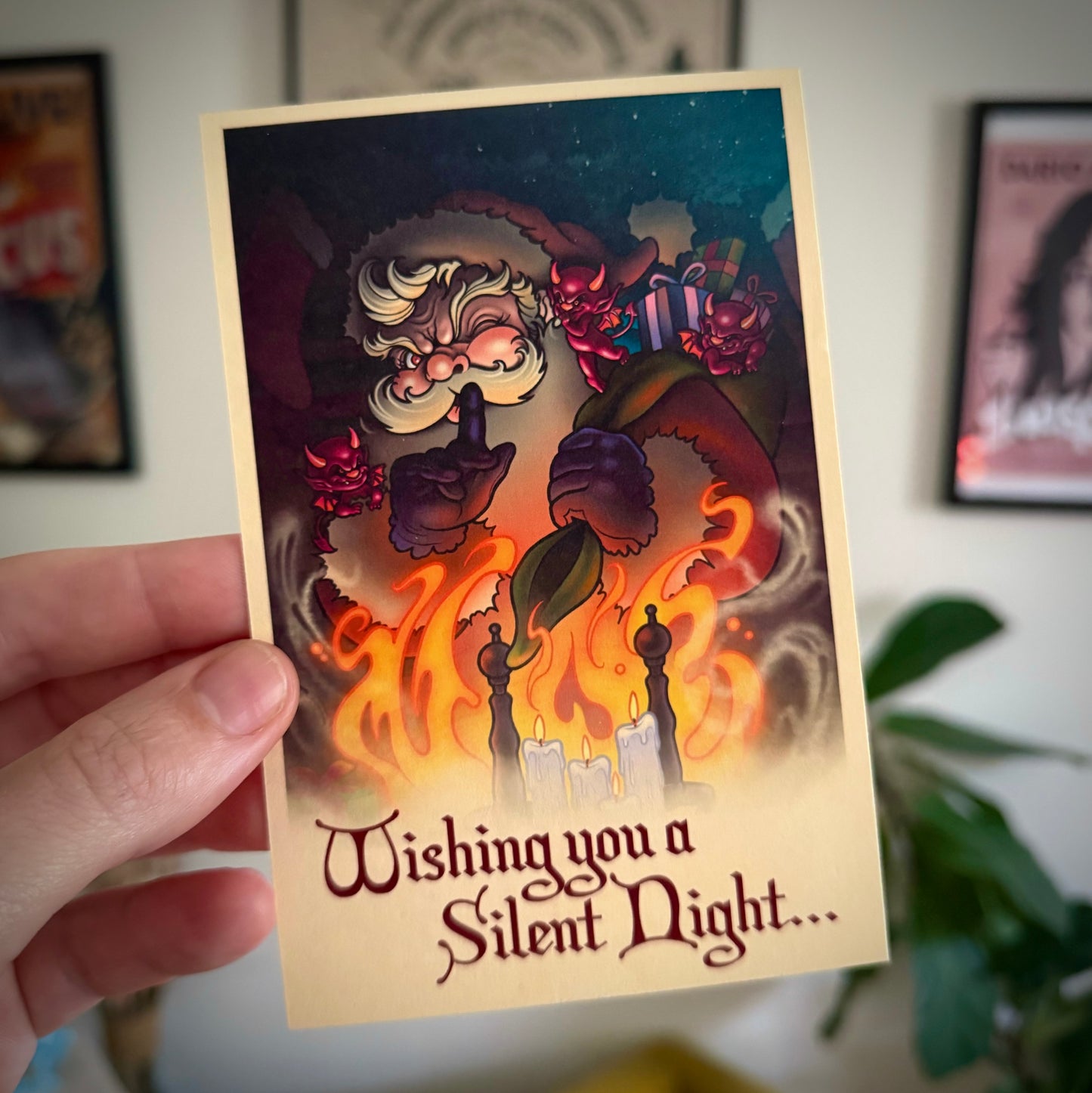 ‘Wishing you a Silent Night…’ Postcard