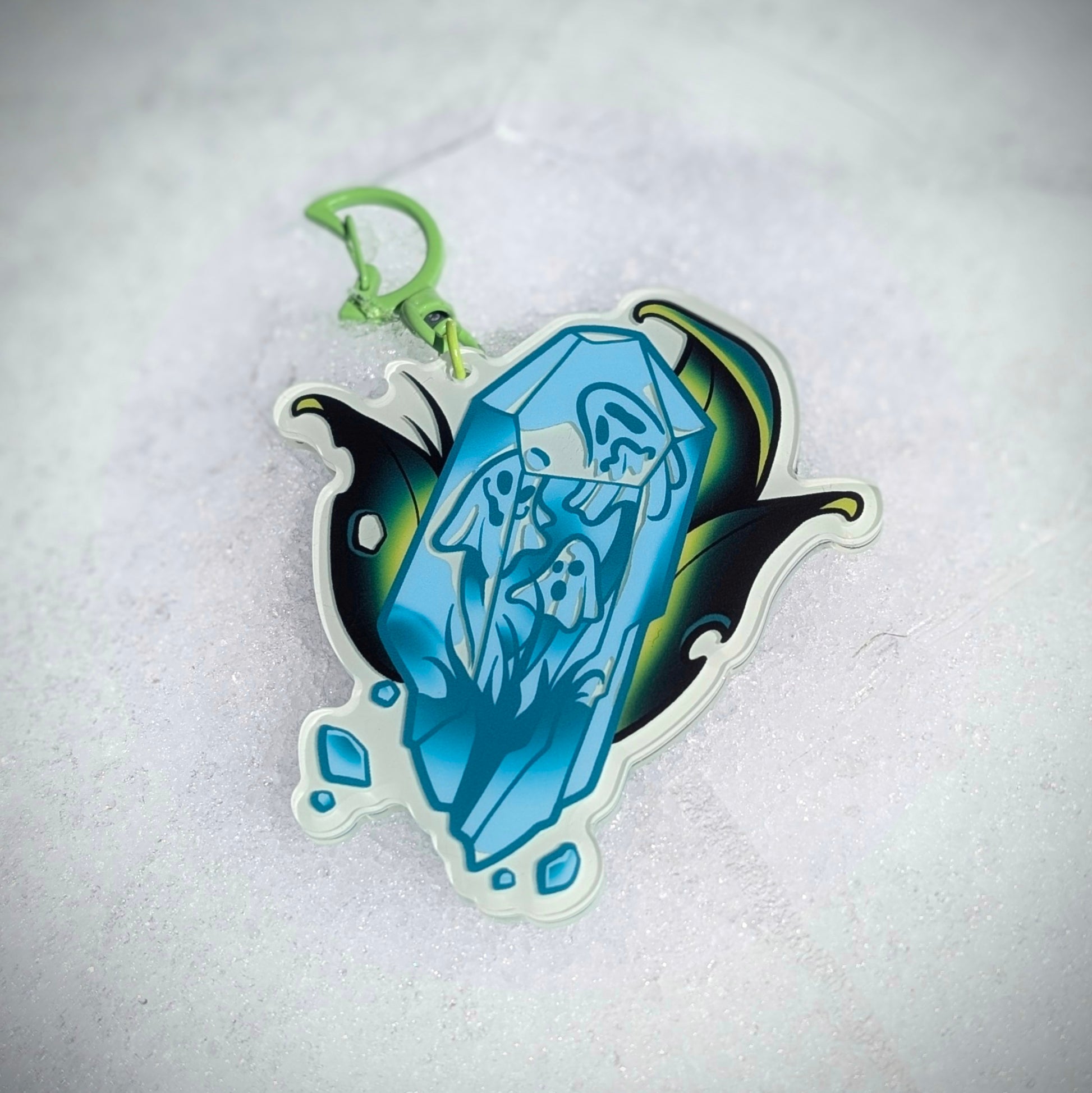 Crystalized Key Chain Crystalized Fungeist Glow-in-the-Dark Keychain – candycorncrypt