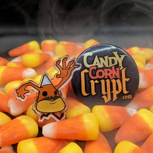 "Hurry up, Halloween" Pin + Logo Button Set